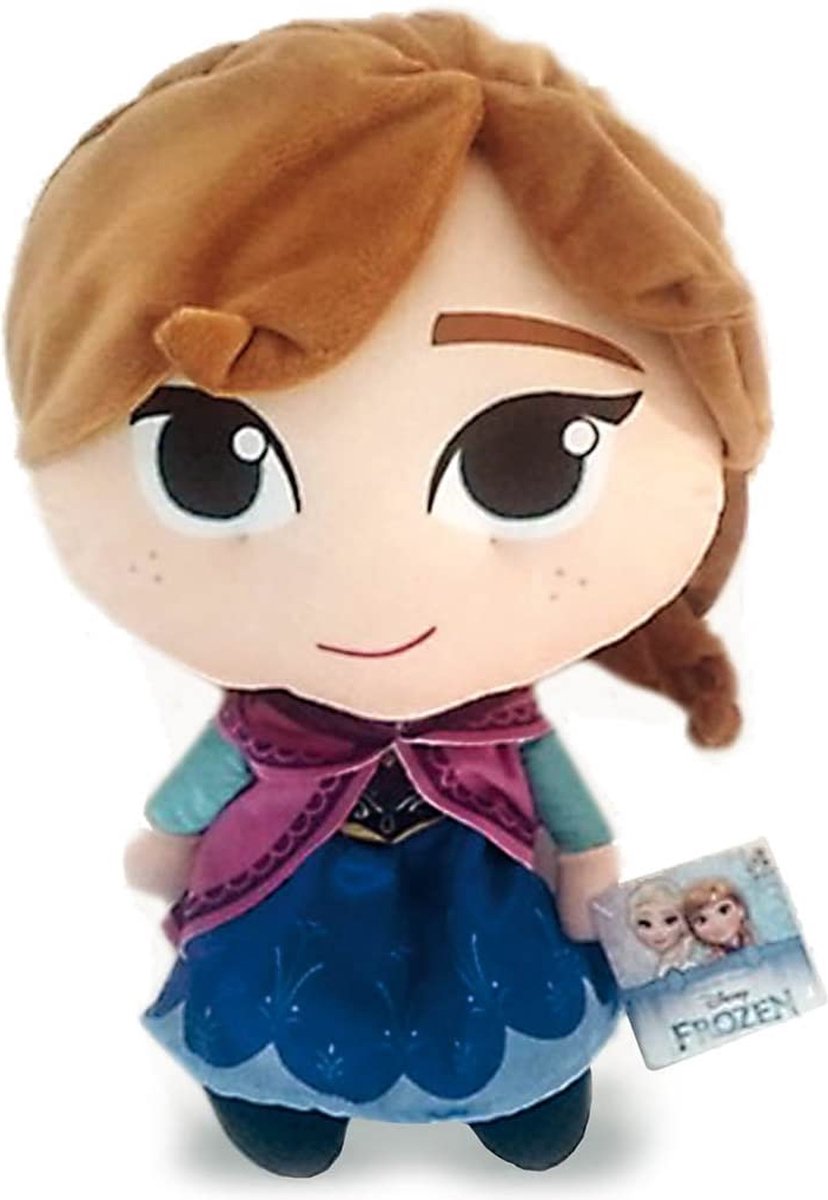 Anna Disney Frozen Pluche Knuffel Anna 25 cm | Disney Frozen Plush Knuffel pop speelgoed| Elsa Anna Olaf | Knuffelpop voor kinderen jongens meisjes